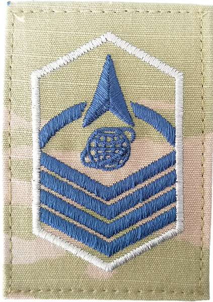 E-7 Master Sergeant - U.S. SPACE FORCE OCP RANK -- W/HOOK BACKING
