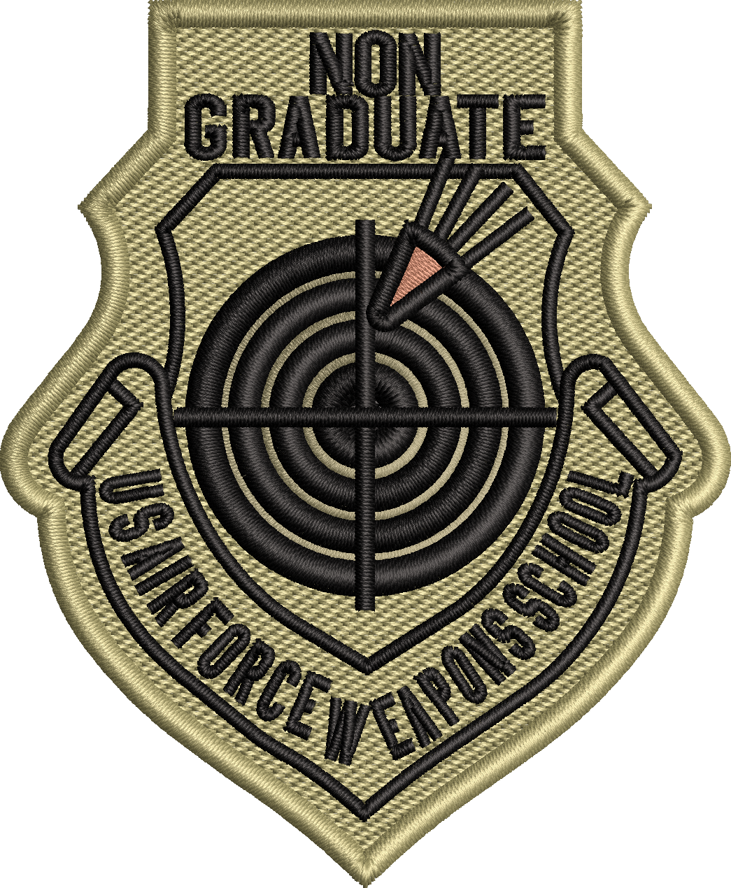 U.S. Air Force Weapons School --------- NON-Graduate Patch-- Off Target-- OCP