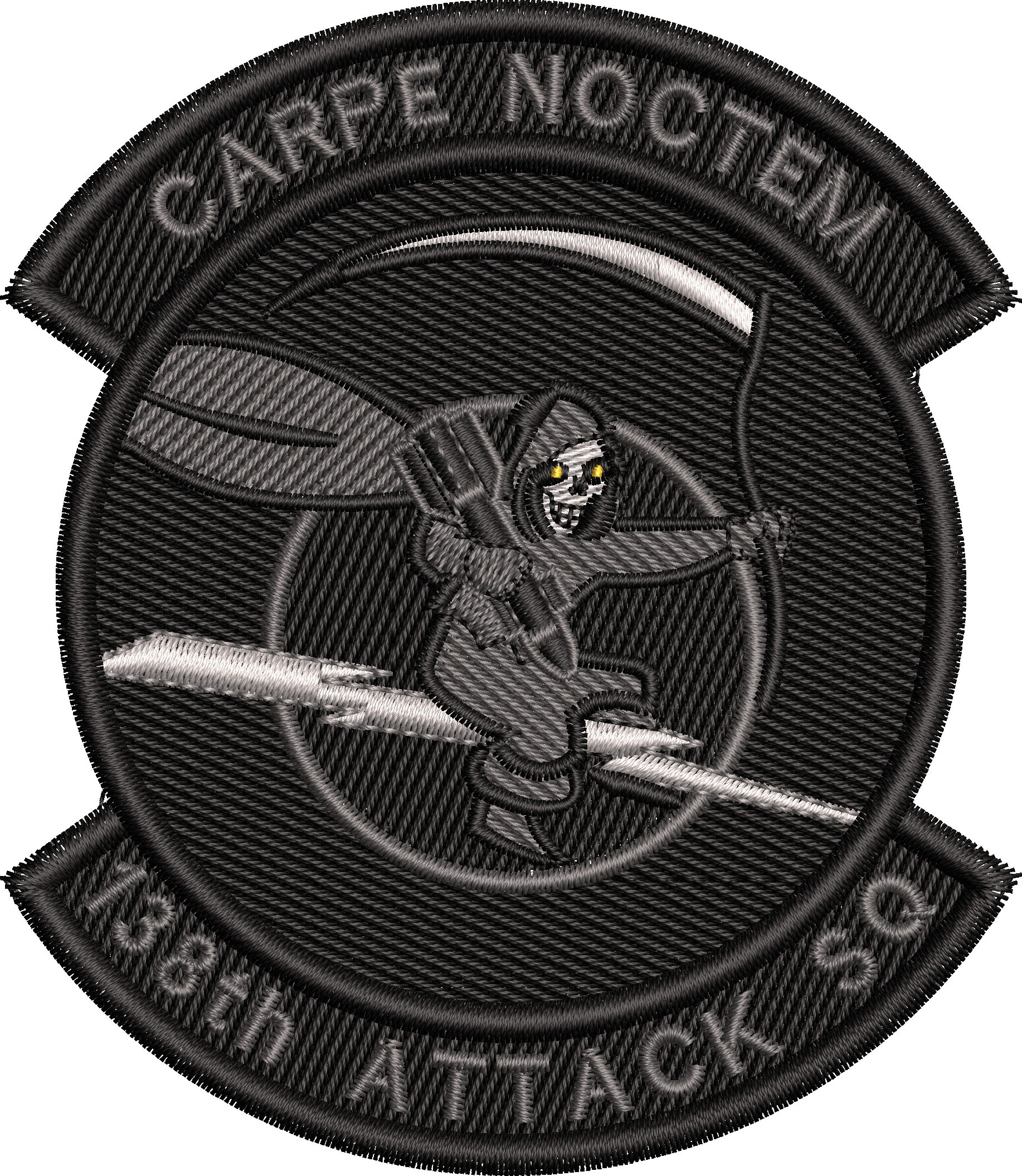 138th Attack Squadron Patch (NYANG) Blackout CARPE NOCTEM - 2020