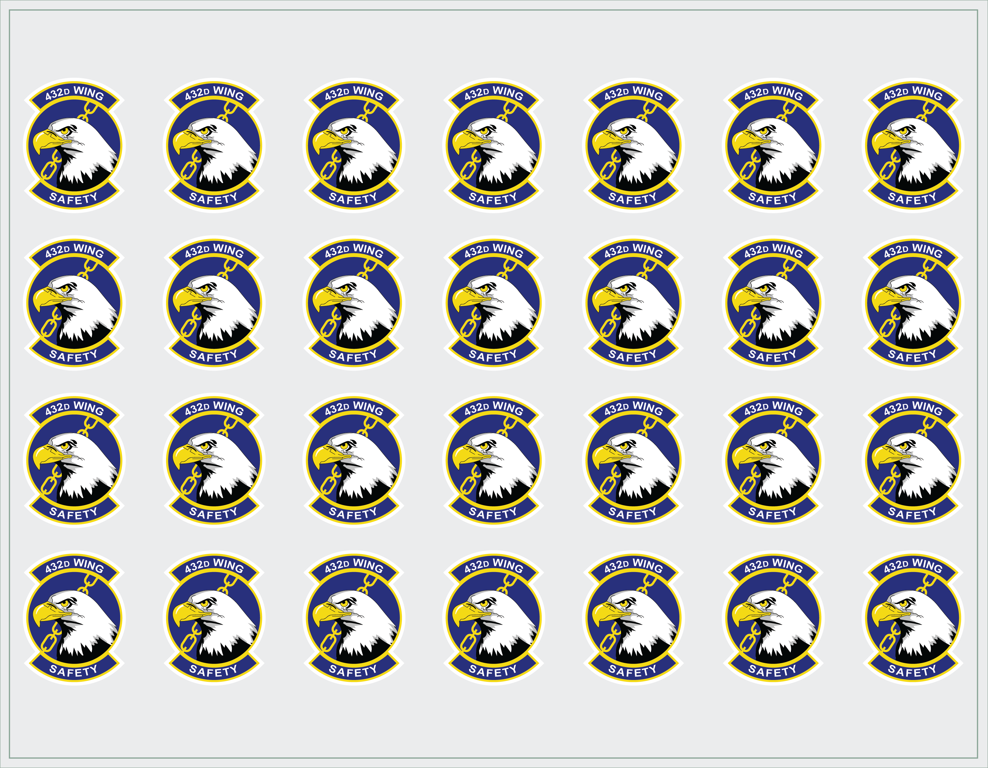 432d Wing Safety - Sticker Sheet