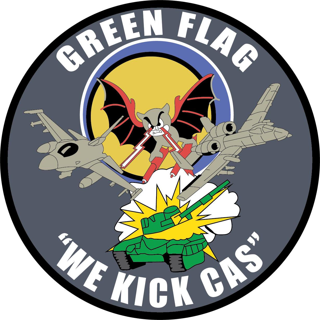 549 CTS - Green Flag " We Kick Cas" PVC