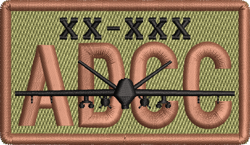 ADCC - Duty Identifier Patch with MQ-9 *Custom Tail Numbers*