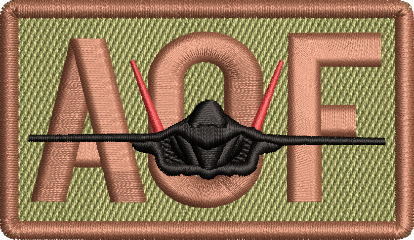 AOF (Red Tail) - Duty Identifier Patch with F-35