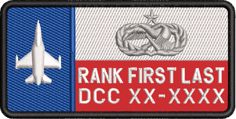 DCC Texas Flag - Flight Suit Name Tag