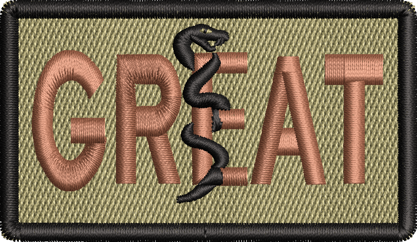 GREAT - Duty Identifier Patch with Snake (BLACK BORDER)