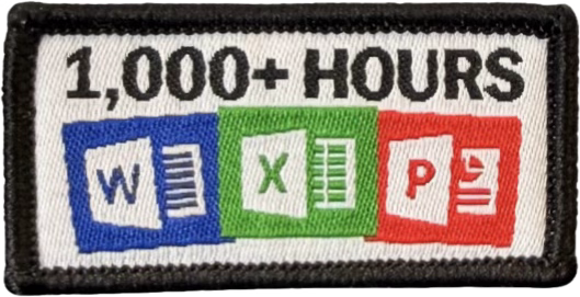 1000 Hours MS Office - Woven Pen Tab