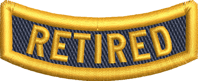 RETIRED - Rocker Tab (Navy & Gold)