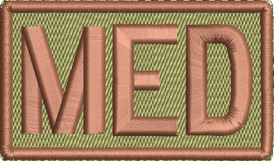 MED - Duty Identifier Patch (Spice Brown Boarder)