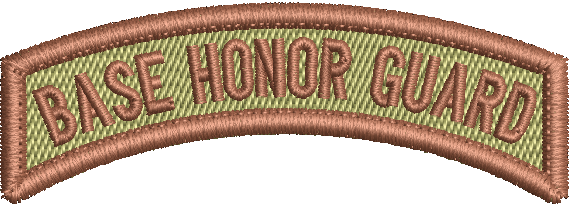 BASE HONOR GUARD - ROCKER TAB *SPICE BROWN*