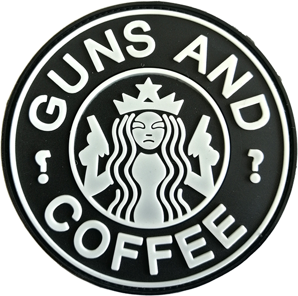 Guns and Coffee - Black- PVC