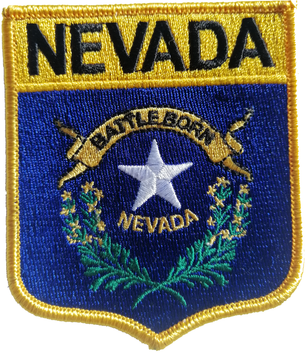 Nevada 3.75 Shield  with Gold Border